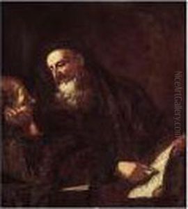 A Philosopher Instructing A Pupil by Giovanni Batista Cipriani