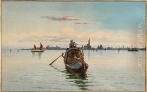 In Gondola by Nazareno Cipriani