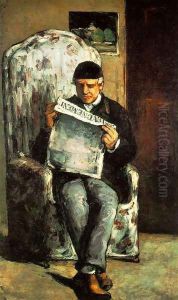 Louis Auguste Cezanne Father Of The Artist Reading L Evenement