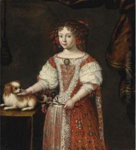 Portrait Of A Girl With Her Dog