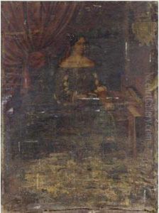 Ritratto Di Dama Alla Spinetta by Pier Francesco Cittadini