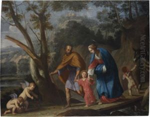 The Return Of The Holy Family From Egypt by Pier Francesco Cittadini