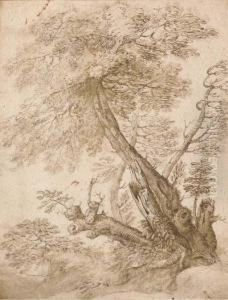 Un Arbre Dans Un Paysage by Pier Francesco Cittadini