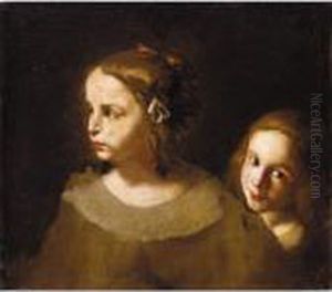 Study Of Two Children, Both Head And Shoulders Study Of Two Children, Both Head And Shoulders