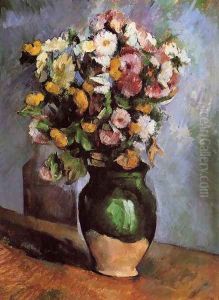 Flowers In An Olive Jar