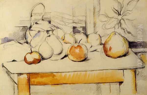 Ginger Jar And Fruit On A Table - view 1