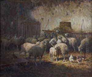 L'interieur D'une Bergerie by Charles Clair