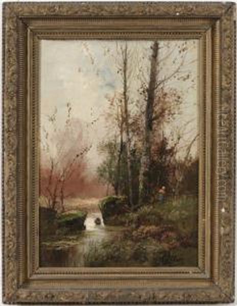 Le Ruisseau Traversant La Foret - view 1