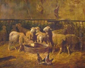 Ovejas En El Establo by Charles Clair