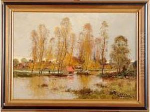 L'etang Du Village by Charles Clair