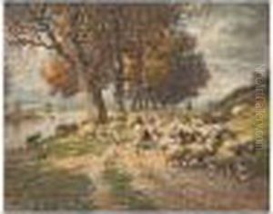 Landscapes With Sheep, A Pair Landscapes With Sheep, A Pair