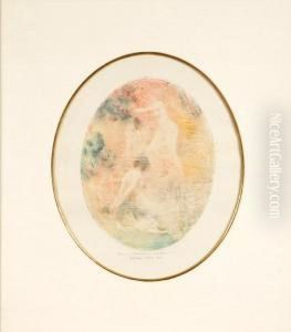 Harmony In Gold, Salmon And Green by William Henry Clapp