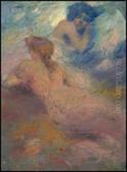 Two Nymphs / Seashore Landing With Figures (verso) - view 1