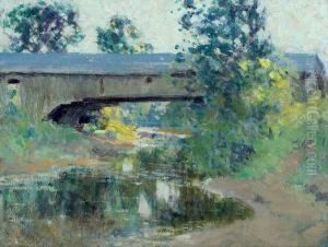 Covered Bridge, Berthier, Que by William Henry Clapp