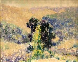 Trees In A Landscape by William Henry Clapp