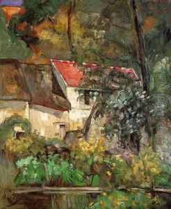 The House Of Pere Lacroix In Auvers by Paul Cezanne