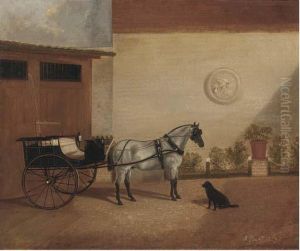 A Carriage Horse With A Gig by A. Clark