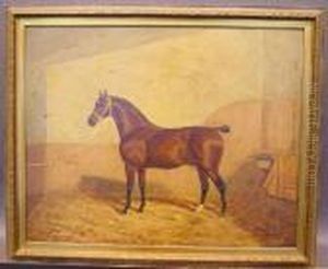 Horse In Stable by A. Clark