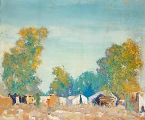 Campgrounds In The Sycamores; Ann Holding Her Pearls (double-sided)