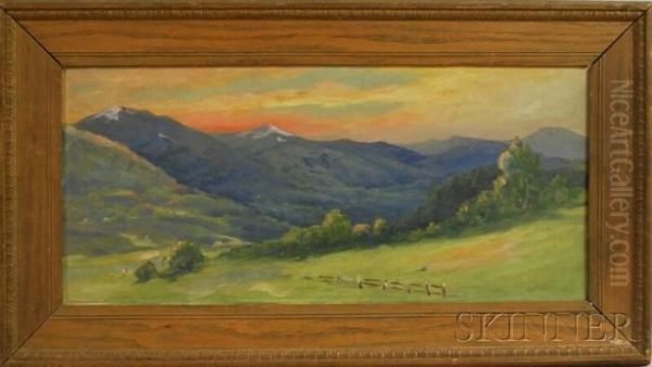 Sunset Along The Mountains In Summer - view 1
