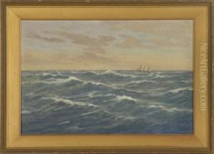 Seascape With Distant Vessel by C. Myron Clark