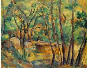Well Millstone And Cistern Under Trees Aka Meule Et Citerne Sous Bois