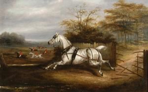 A Bolting Carriage Horse by James Senior Clark