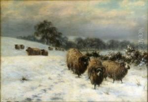 Sheep In Winter by Joseph Dixon Clark