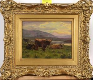 Tillskriven, Landskap Med Boskap, Signerad Dixon Clark by Joseph Dixon Clark