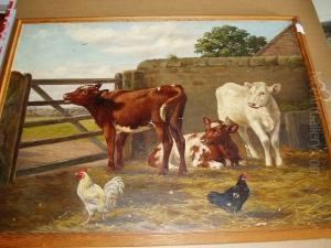 Cattle And Chickens by Joseph Dixon Clark
