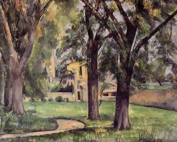 Chestnut Tree And Farm At Jas De Bouffan - view 1