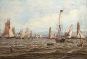 The 1835 Royal Northern Club Regatta Off Greenock by William Clark Of Greenock