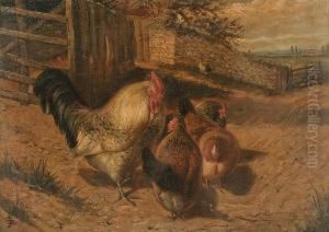 Chickens By A Country Lane, A Pair