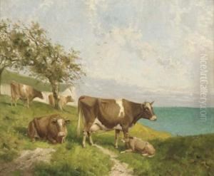 Cattle On The Cliffs; And Horses And Cattle On The Cliffs by Joseph Clark