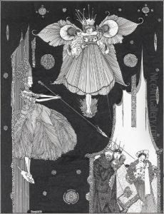 At This Very Instant The Young Fairy Came Outfrom Behind The Hangings by Harry Clarke
