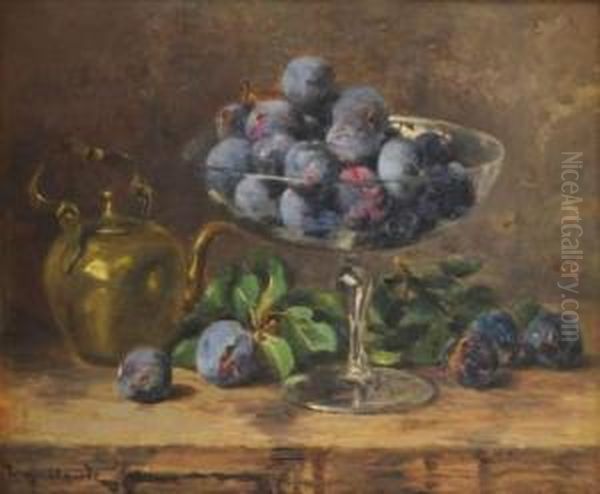 Nature Morte Au Presentoir De Quetsches - view 1