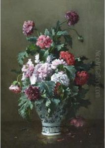 Vase Of Peonies by Eugene Claude