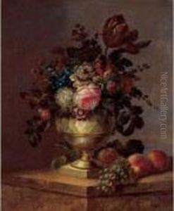 Vase De Fleurs Sur Un Entablement Vase De Fleurs Sur Un Entablement