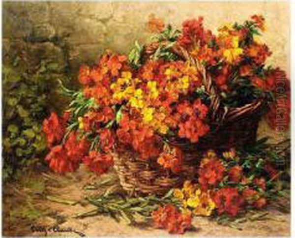 Still Life Of Flowers In A Basket - view 1