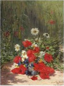 Still Life Of Poppies And Other Wild Flowers