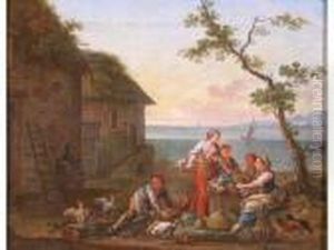 La Marchande De Legumes by Jean-Baptiste Claudot De Nancy