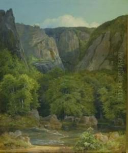 Ansicht In Der Sachsischen Schweiz.