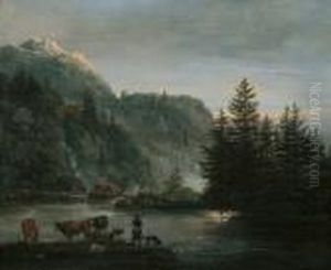 Romantische Landschaft by Johan Christian Clausen Dahl