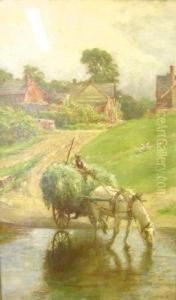 Crossing The Ford by Johan Christian Clausen Dahl