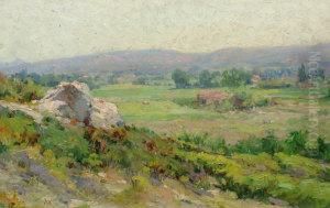 French -- View In Provence by Justin Jules Claverie