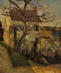 House And Tree The Hermitage Pontoise by Paul Cezanne