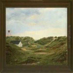 Landscape With Sand Hills And House by Gustaf Adolf Clemens