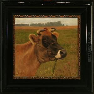 A Cow by Gustaf Adolf Clemens