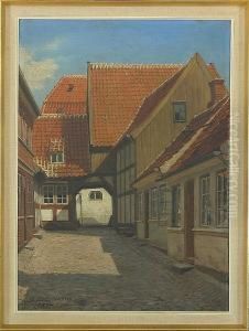 Streetscene by Gustaf Adolf Clemens