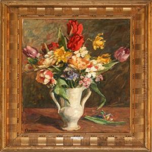 Flowers In A Vase by Gad Frederik Clement